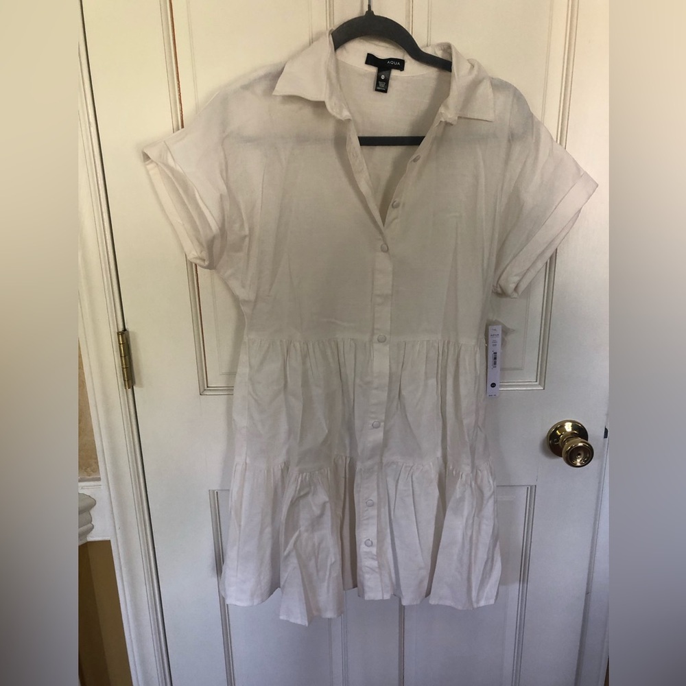 NWT Aqua mini shirt dress - Picture 3 of 6